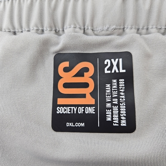 Society of One DXL Mens Gray Athletic Performance Shorts 2XL - Picture 5 of 13